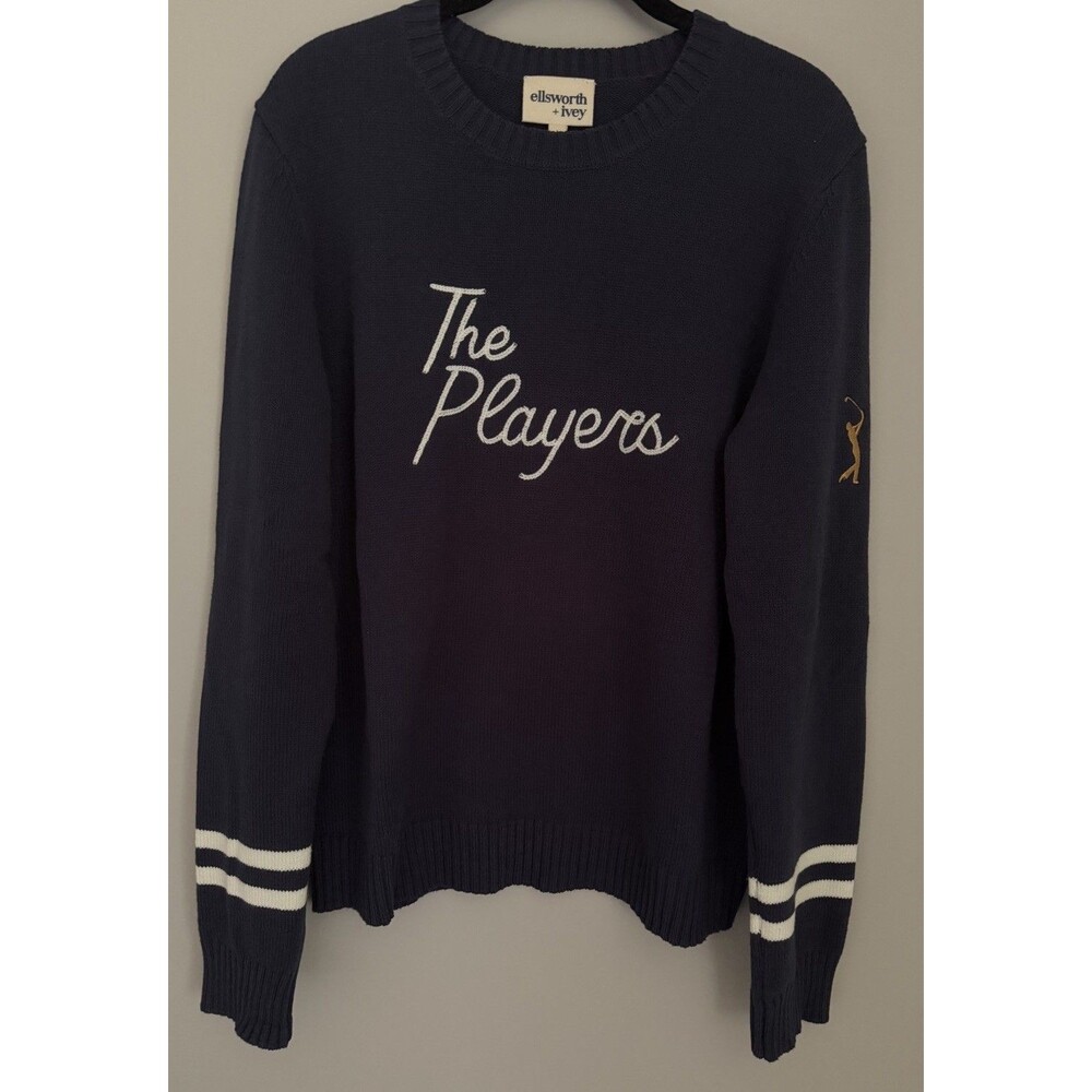 Ellsworth & Ivey The Players Championship Navy Knit Sweater NWT Large PGA Tour